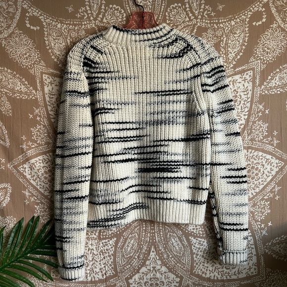 Samsøe Samsøe Lyla Space Dye Wool Blend Crewneck Sweater in Whisper White - Picture 8 of 8